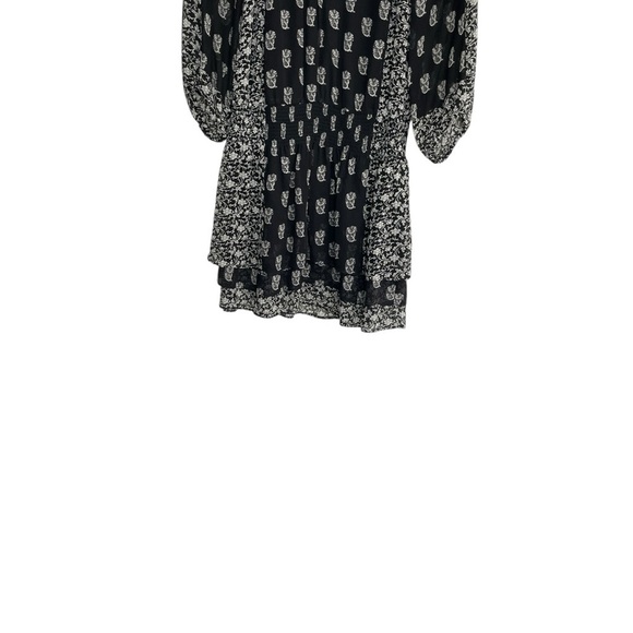 Joie 'Kessler' Printed Silk Mini-Dress, Caviar Black- Size XSmall - Picture 5 of 13